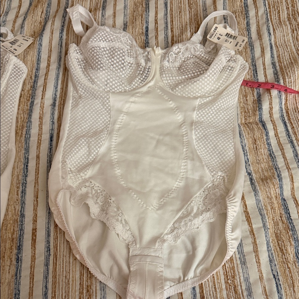 Goddess White Lace Shapewear Bodysuit
